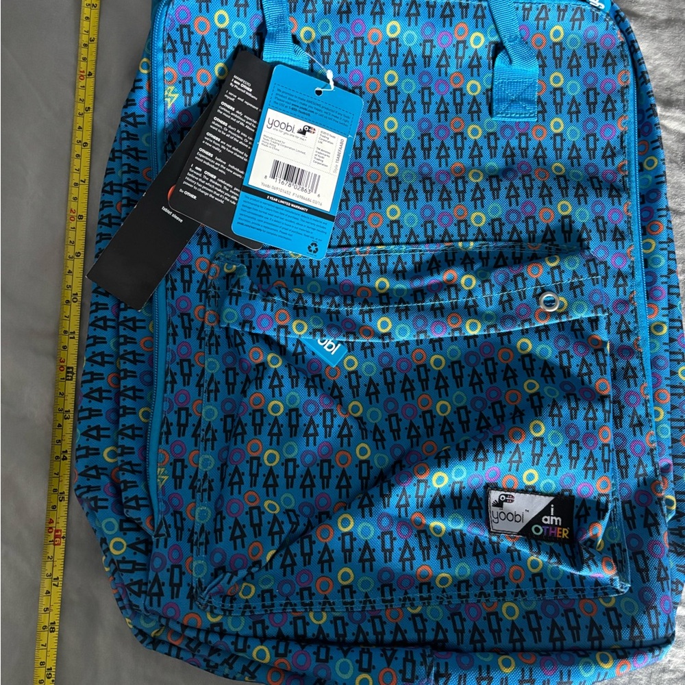 Yoobi Kids Vibrant Blue Geometric Backpack
